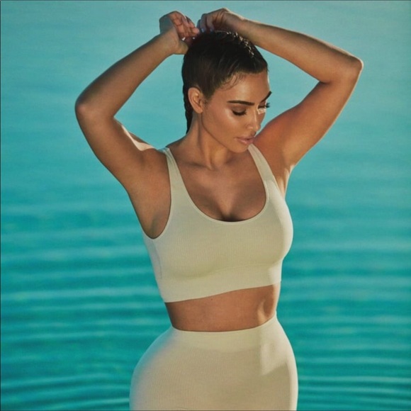 SKIMS Other - Skims Scoop Neck Ribbed Bralette Bra Tank Top Bone